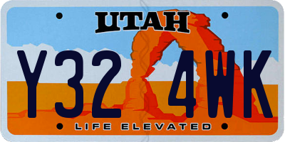 UT license plate Y324WK