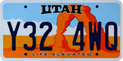 UT license plate Y324WQ