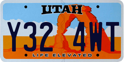 UT license plate Y324WT