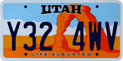 UT license plate Y324WV