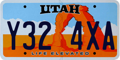 UT license plate Y324XA