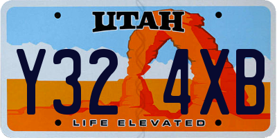 UT license plate Y324XB