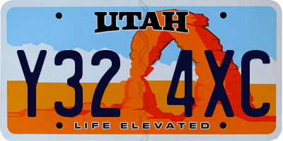 UT license plate Y324XC