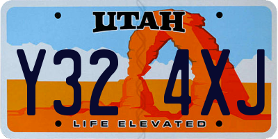 UT license plate Y324XJ