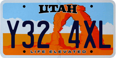 UT license plate Y324XL
