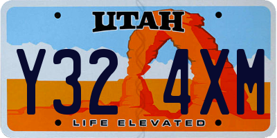 UT license plate Y324XM