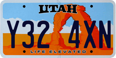 UT license plate Y324XN