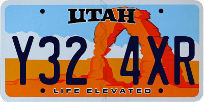 UT license plate Y324XR