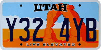 UT license plate Y324YB