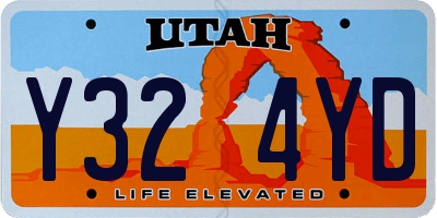 UT license plate Y324YD