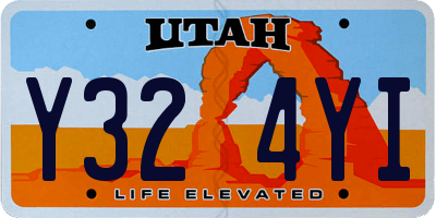 UT license plate Y324YI