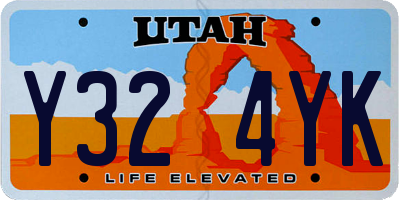 UT license plate Y324YK