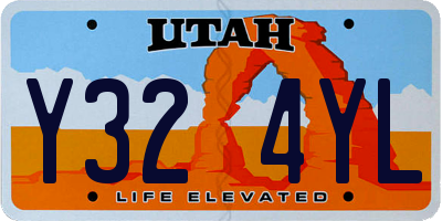 UT license plate Y324YL