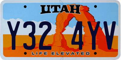 UT license plate Y324YV