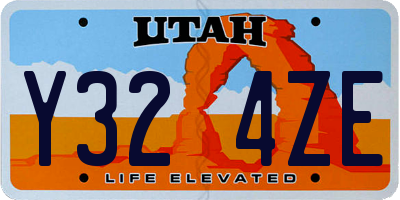 UT license plate Y324ZE