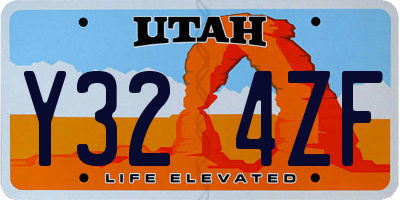 UT license plate Y324ZF