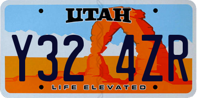 UT license plate Y324ZR