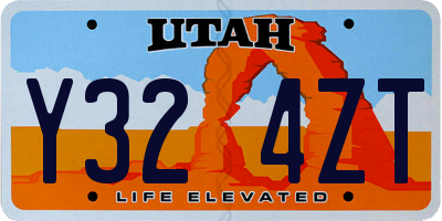 UT license plate Y324ZT