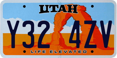 UT license plate Y324ZV
