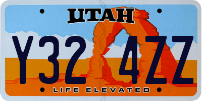 UT license plate Y324ZZ