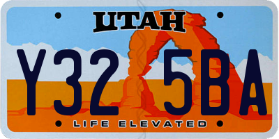 UT license plate Y325BA