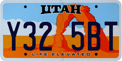 UT license plate Y325BT