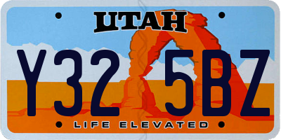 UT license plate Y325BZ