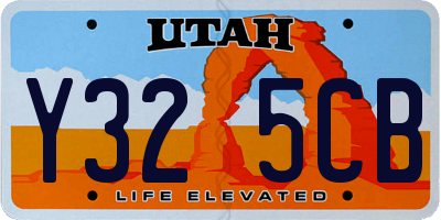 UT license plate Y325CB