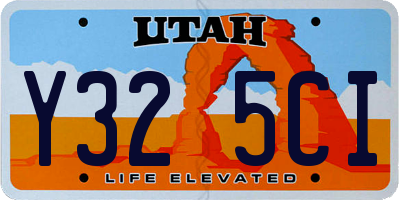 UT license plate Y325CI