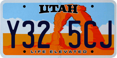 UT license plate Y325CJ