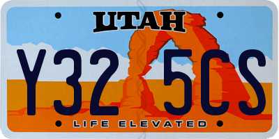 UT license plate Y325CS