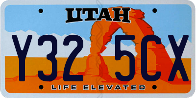 UT license plate Y325CX