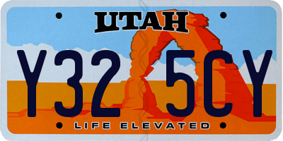 UT license plate Y325CY