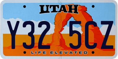 UT license plate Y325CZ