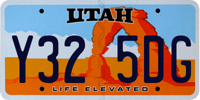 UT license plate Y325DG
