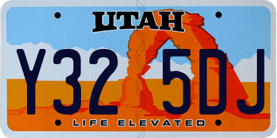 UT license plate Y325DJ