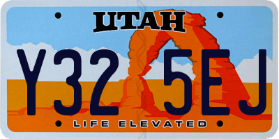 UT license plate Y325EJ