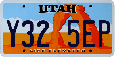 UT license plate Y325EP