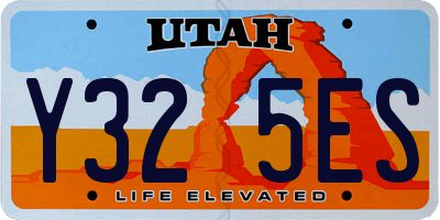 UT license plate Y325ES
