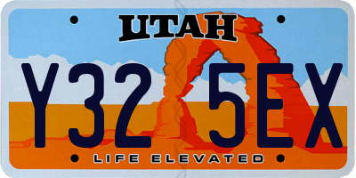 UT license plate Y325EX