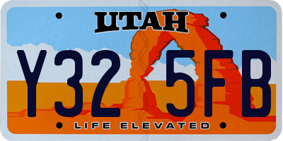 UT license plate Y325FB