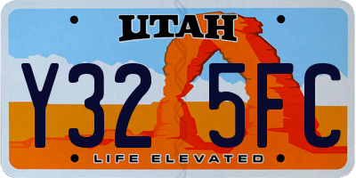 UT license plate Y325FC