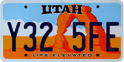 UT license plate Y325FE