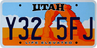 UT license plate Y325FJ