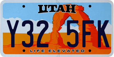 UT license plate Y325FK