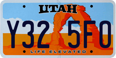 UT license plate Y325FO