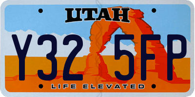 UT license plate Y325FP