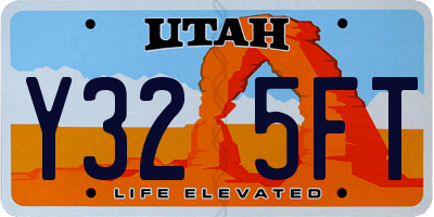 UT license plate Y325FT