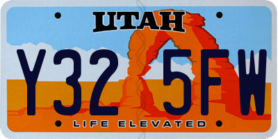 UT license plate Y325FW