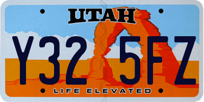 UT license plate Y325FZ